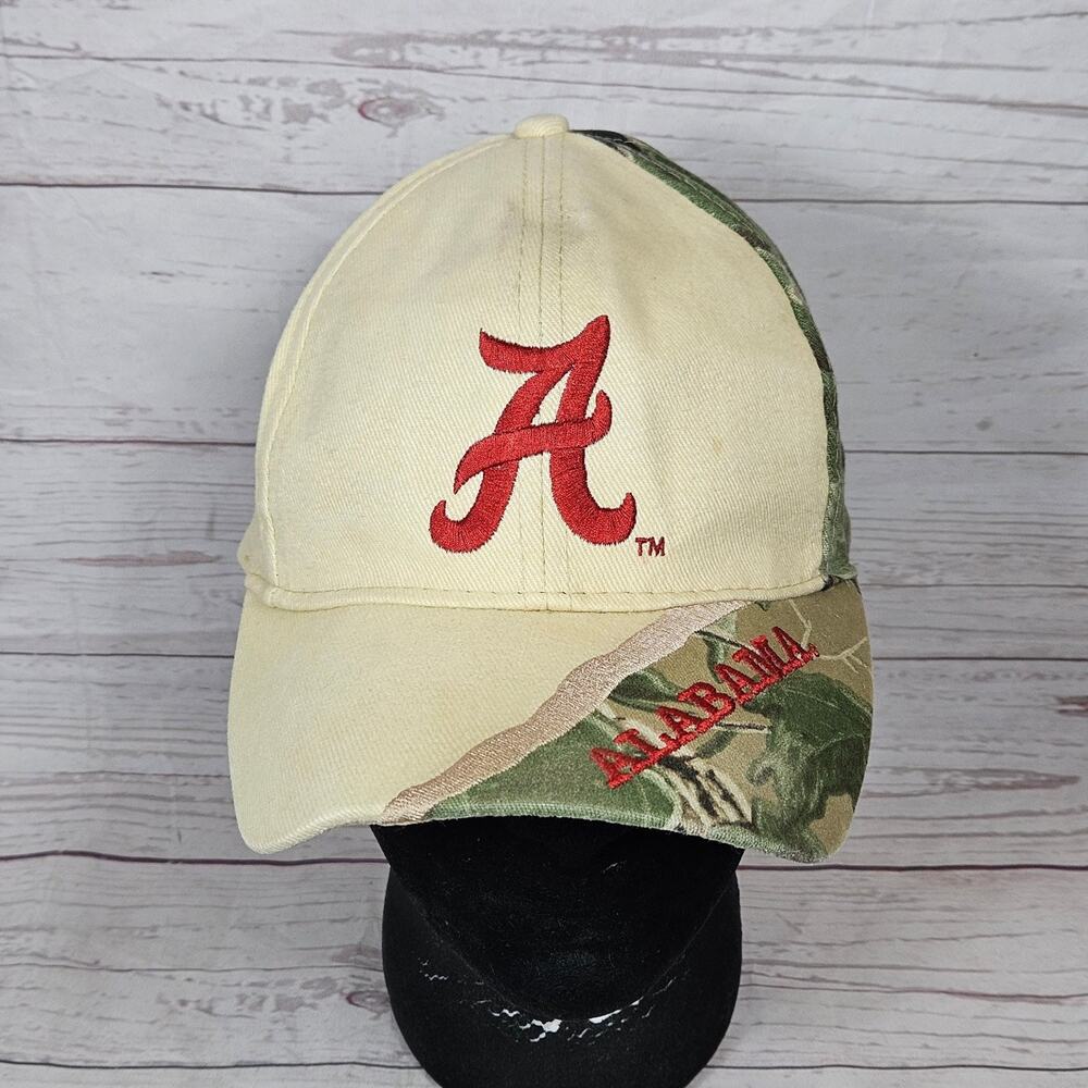 Alabama Baseball Cap ZOoK Adjustable OSFM Khaki Camo Embroidered Logo *stained